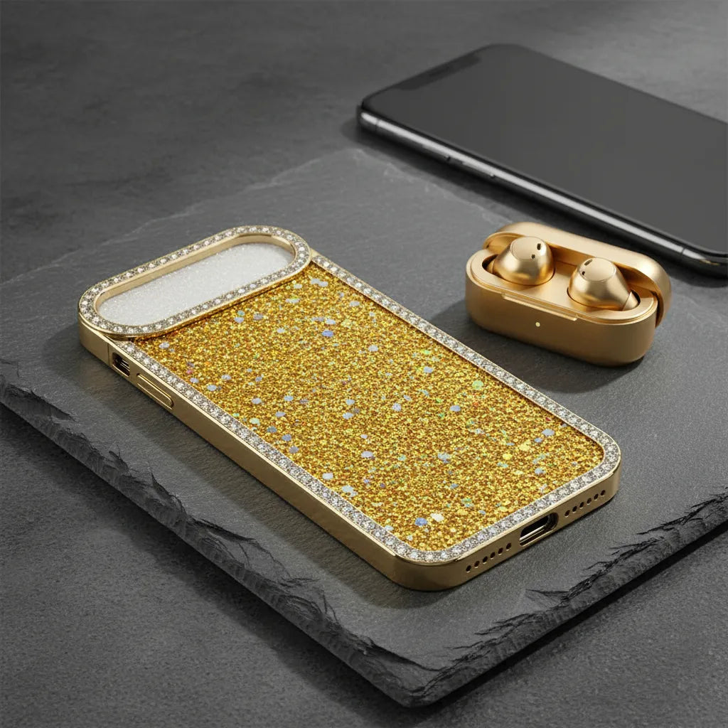 Protector Case Glitter Con Diamantes Para iPhone 17 Air