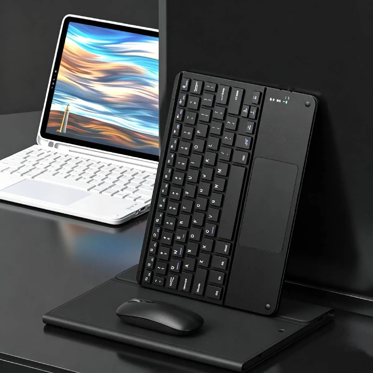 Teclado Bluetooth con touchpad Negro