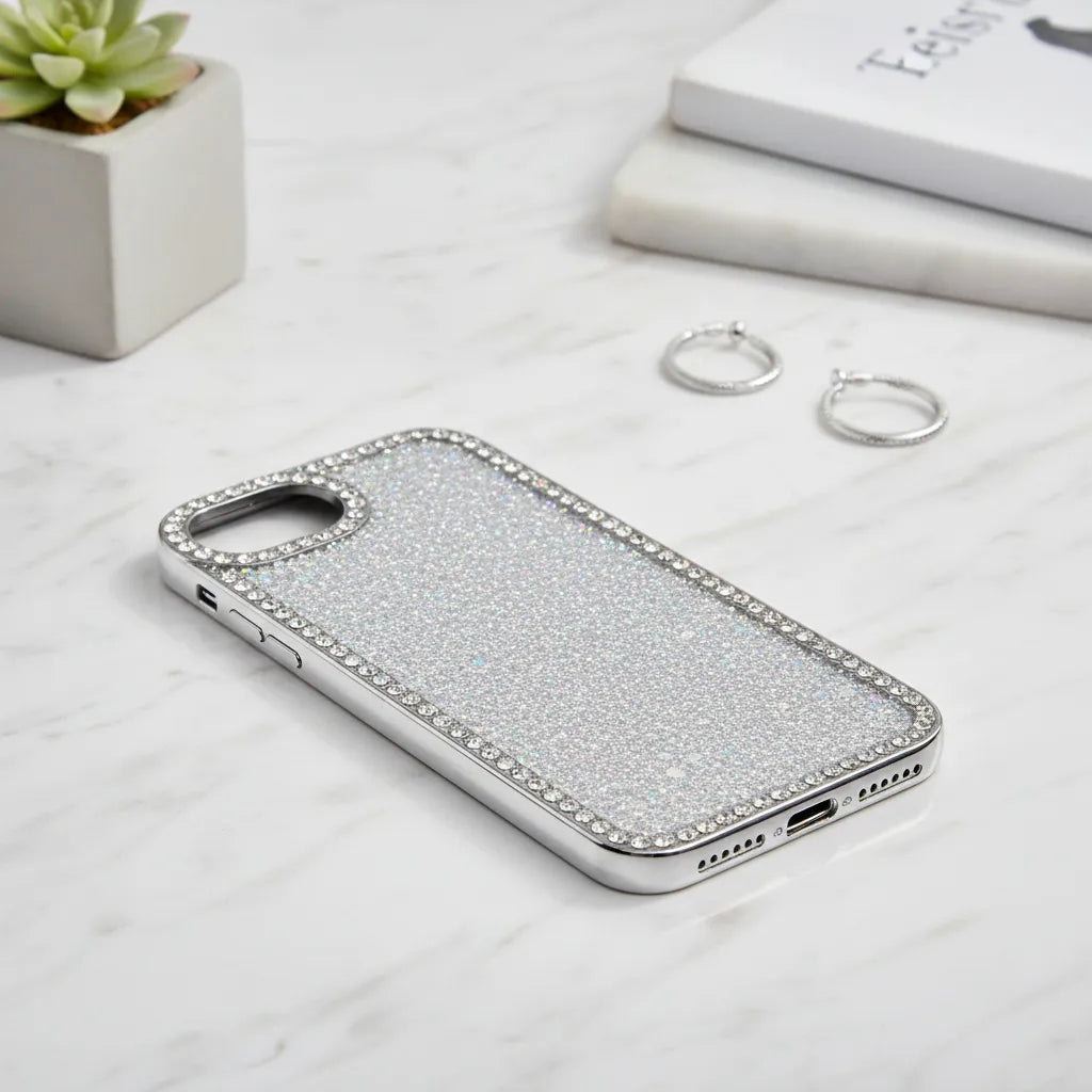 Protector Case Glitter Con Diamantes Para iPhone 16e