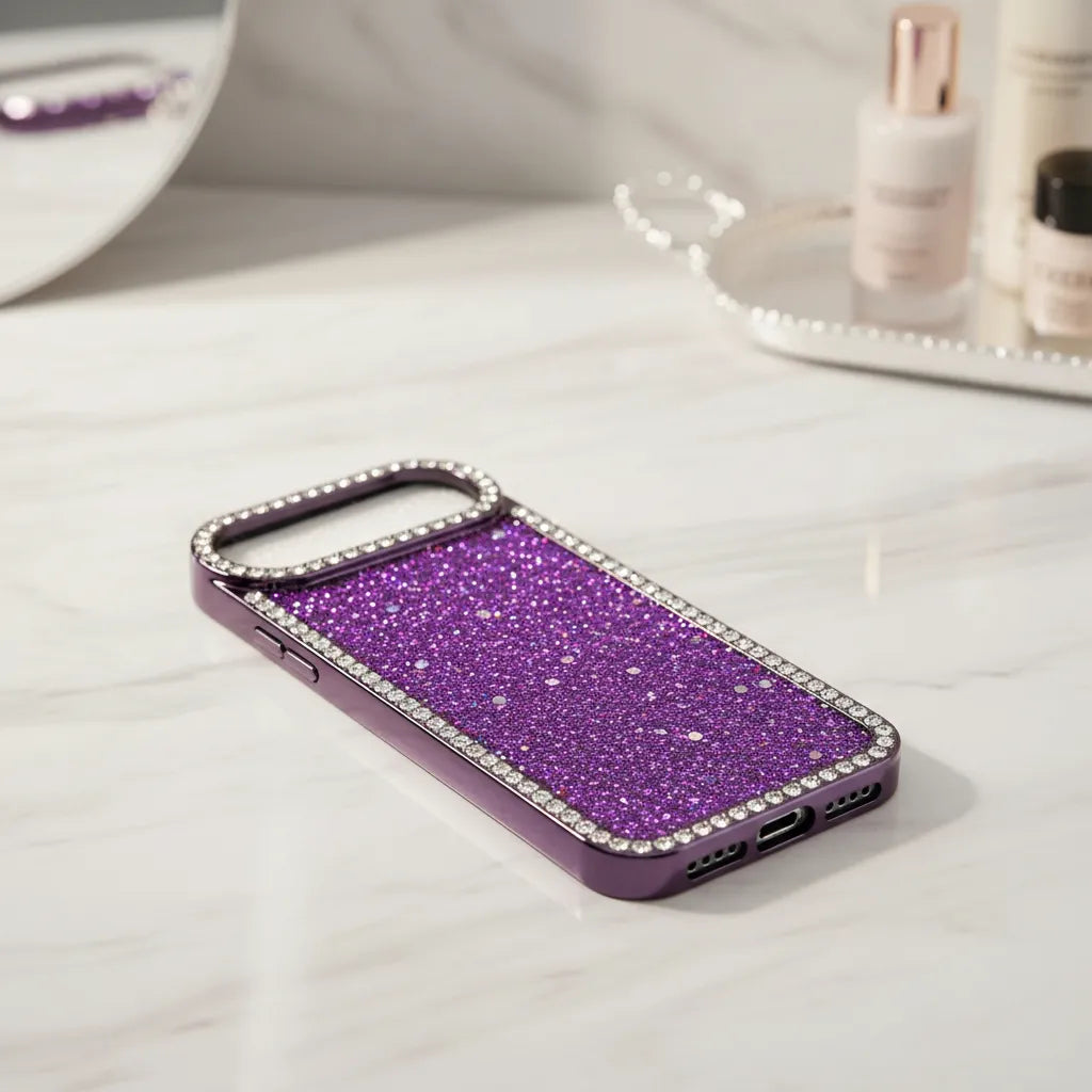 Protector Case Glitter Con Diamantes Para iPhone 17 Air
