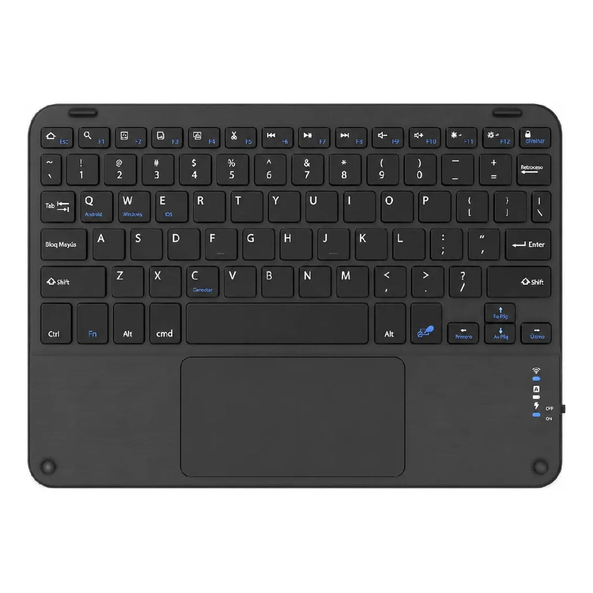 Teclado Bluetooth con touchpad Negro