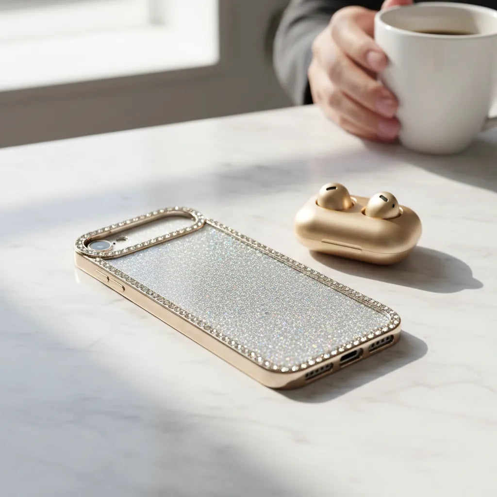 Protector Case Glitter Con Diamantes Para iPhone 17 Air