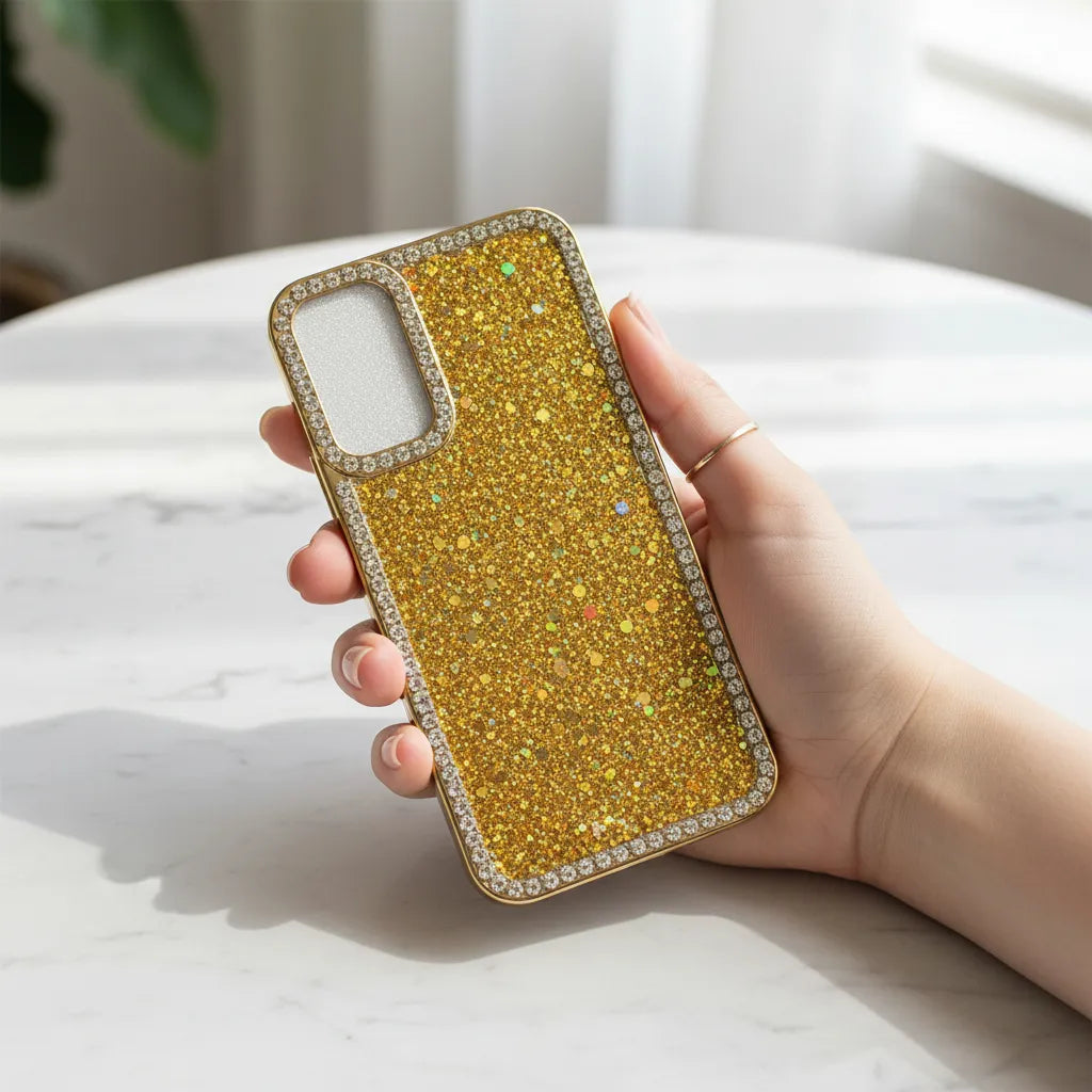 Protector Case Glitter Con Diamantes Para Samsung A06