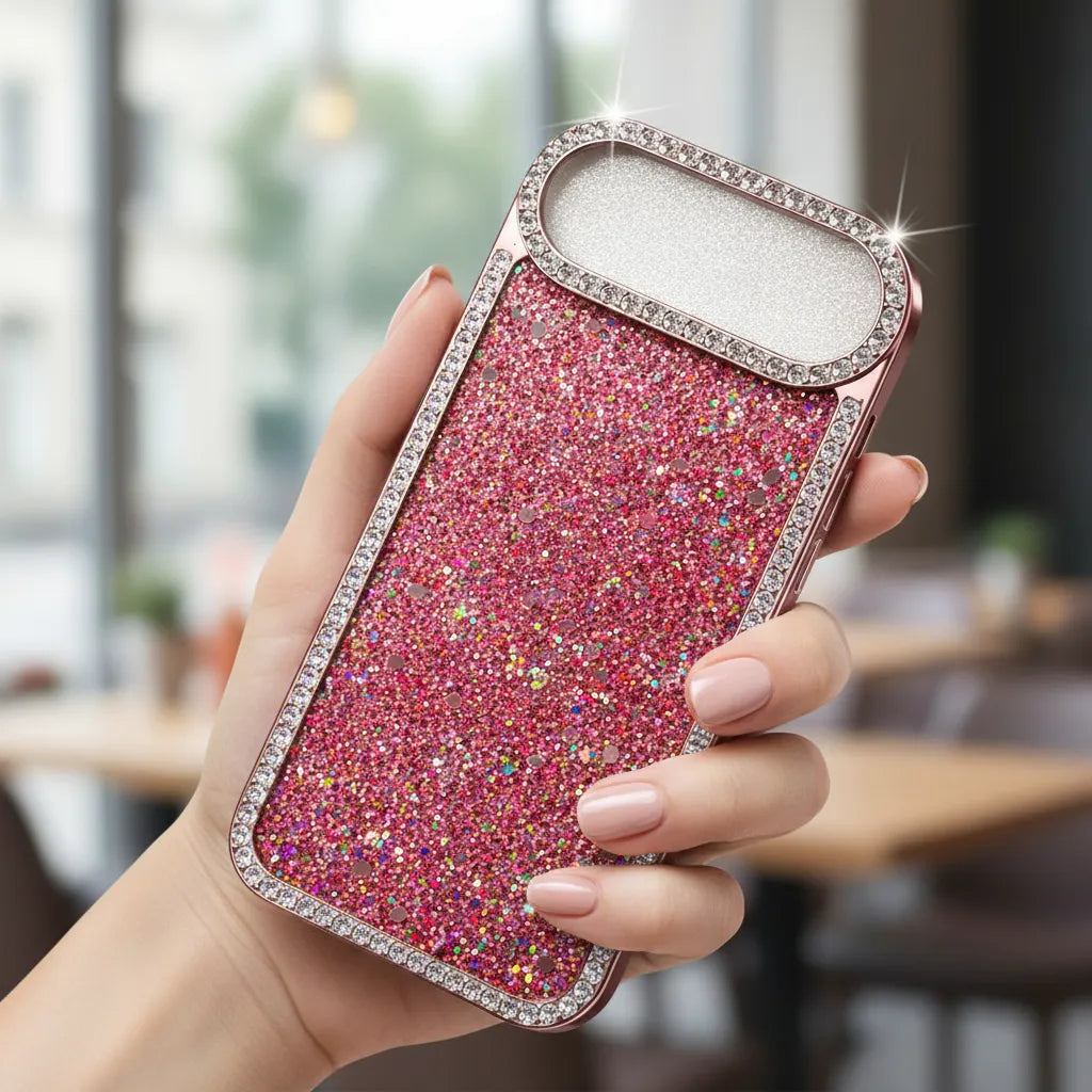Protector Case Glitter Con Diamantes Para iPhone 17 Air