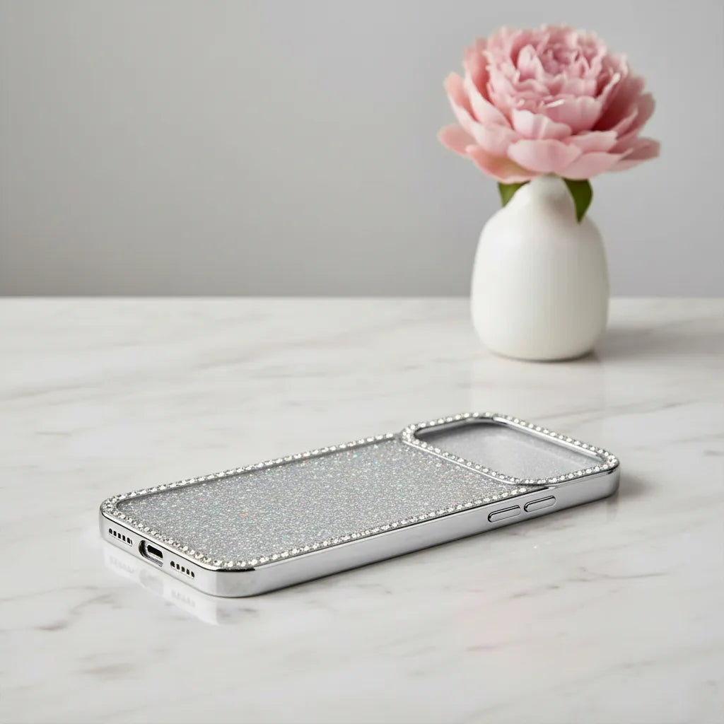 Protector Case Glitter Con Diamantes Para iPhone 17 Pro