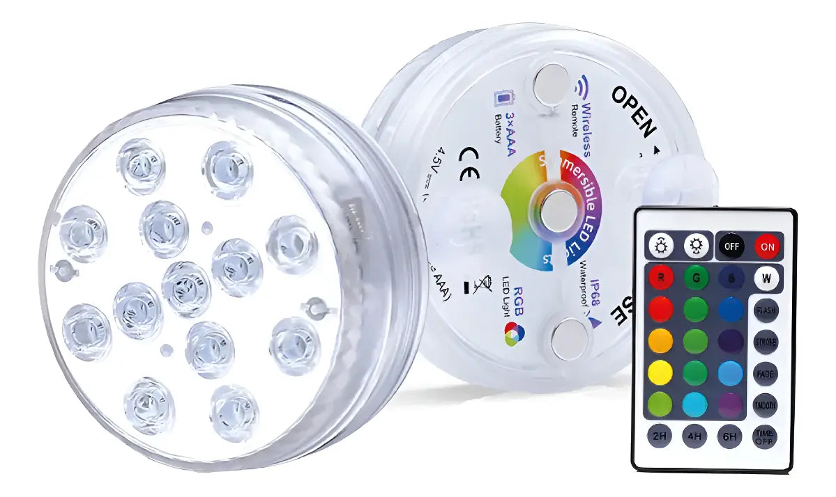 Luz LED RGB sumergible para piscina, pecera y jacuzzi