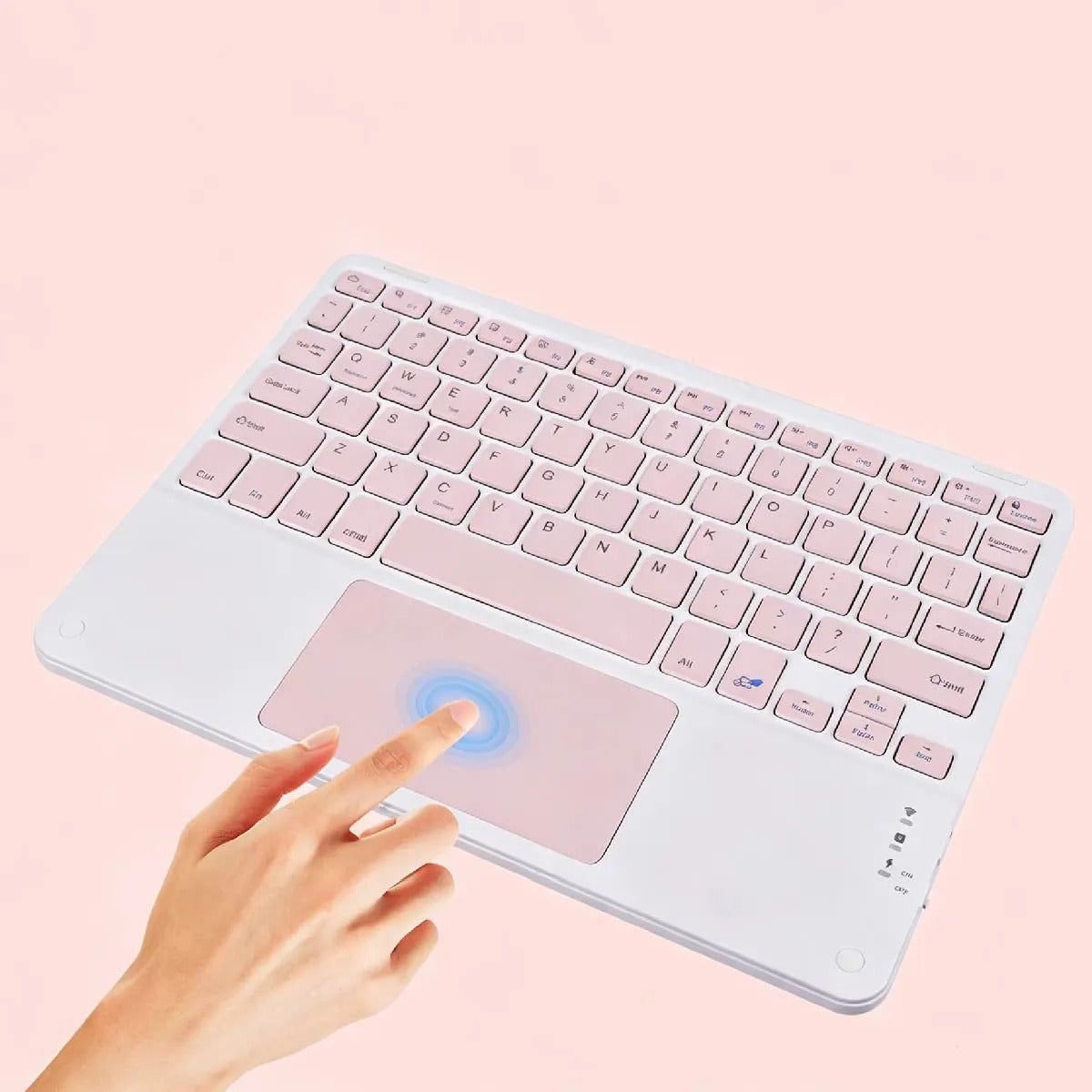 Teclado Bluetooth con touchpad Rosa