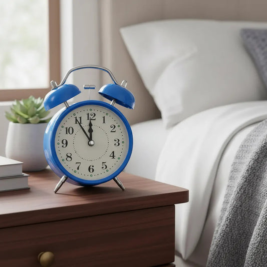 Reloj despertador retro azul
