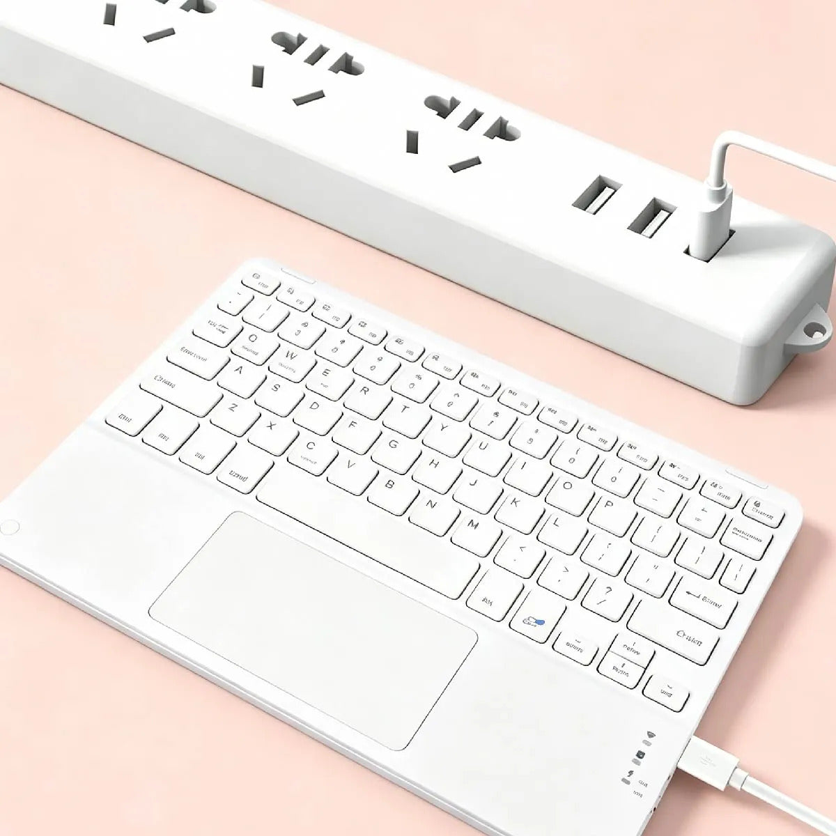 Teclado Bluetooth con touchpad Blanco