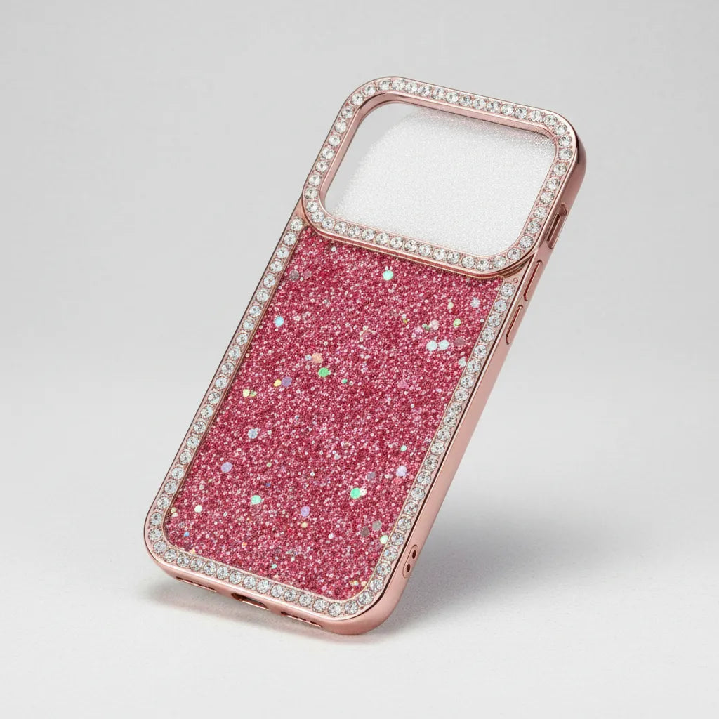 Protector Case Glitter Con Diamantes Para iPhone 17 Pro
