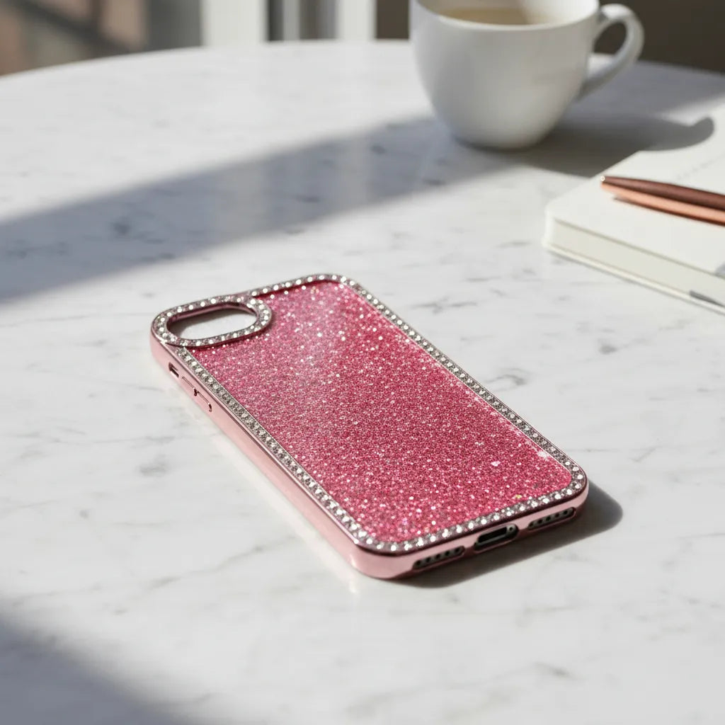 Protector Case Glitter Con Diamantes Para iPhone 16e