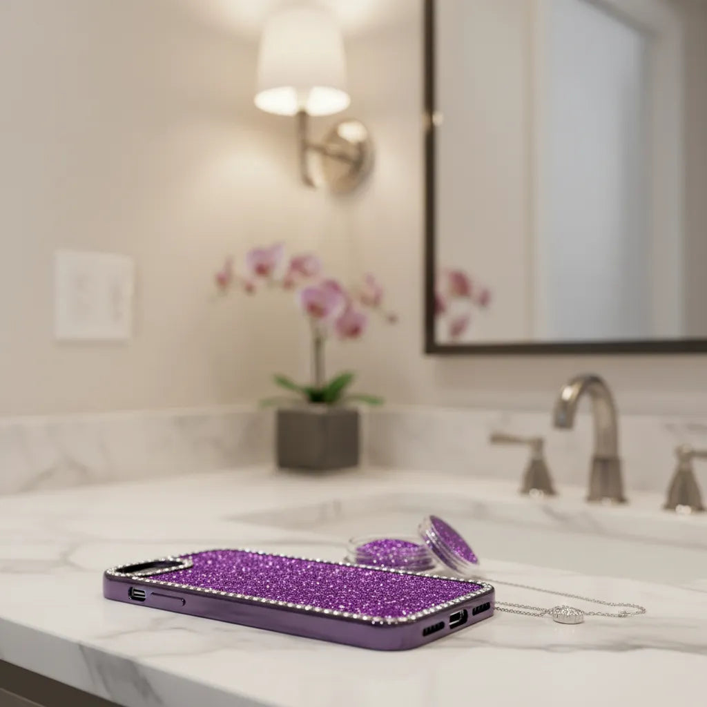 Protector Case Glitter Con Diamantes Para iPhone 16e