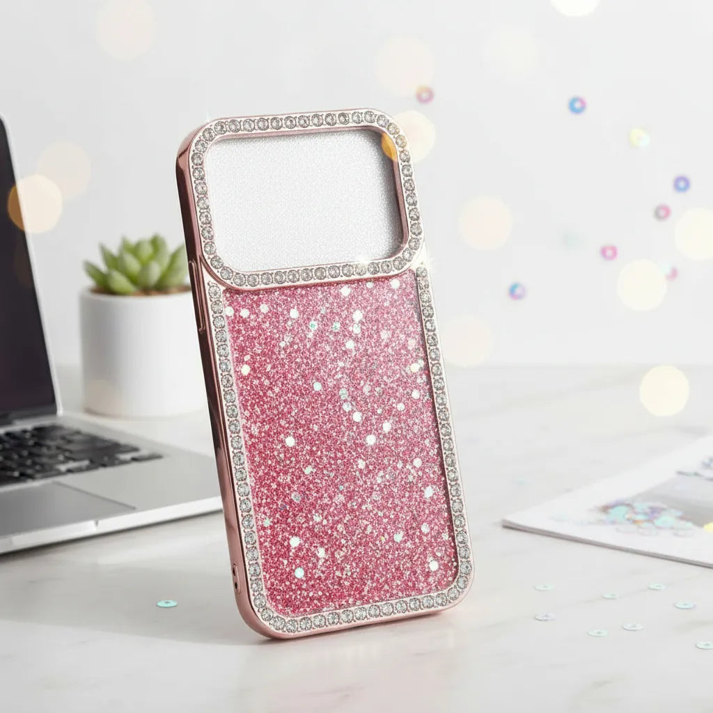 Protector Case Glitter Con Diamantes Para iPhone 17 Pro