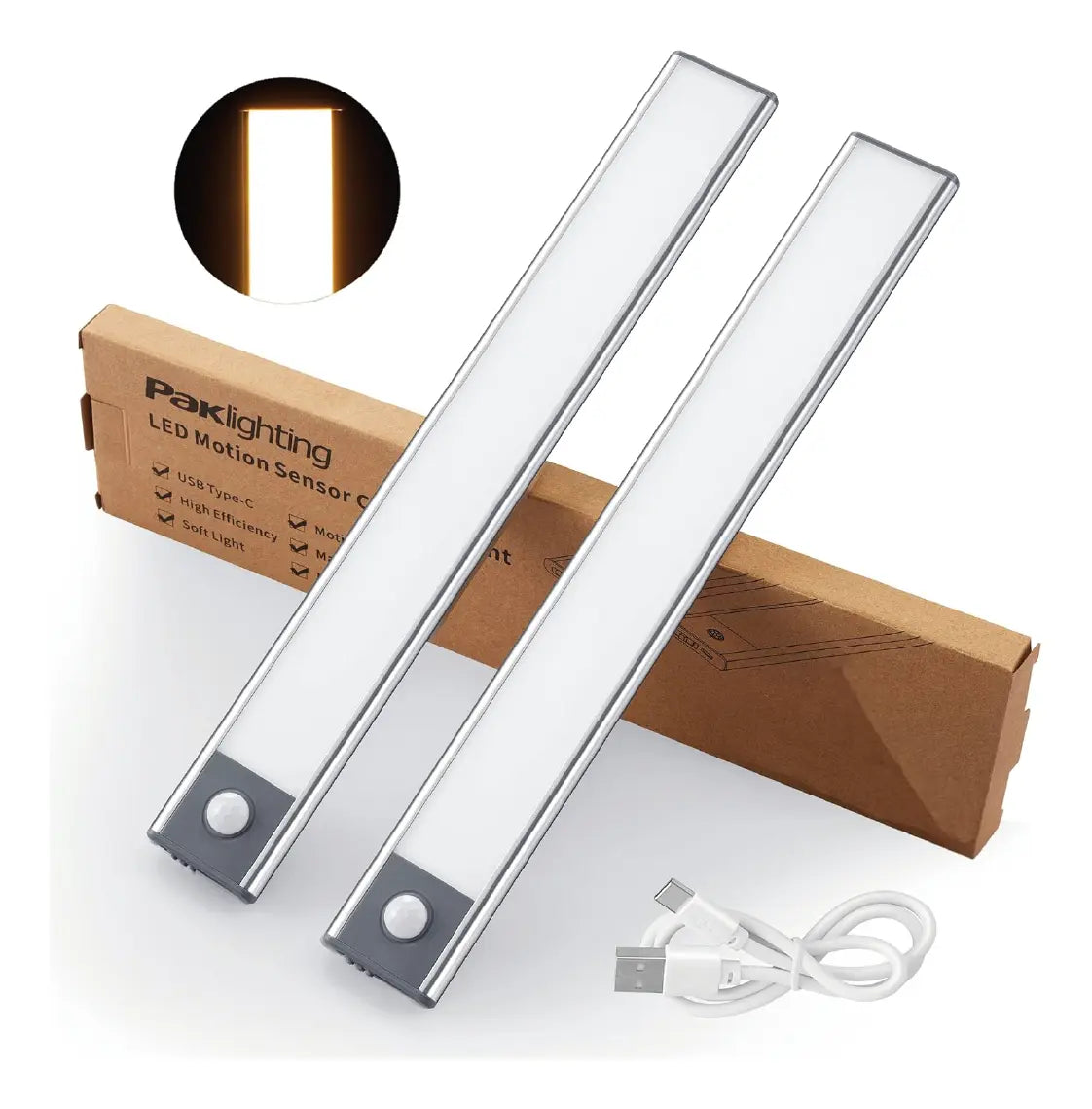 Barra de luz LED 60cm recargable con sensor de movimiento