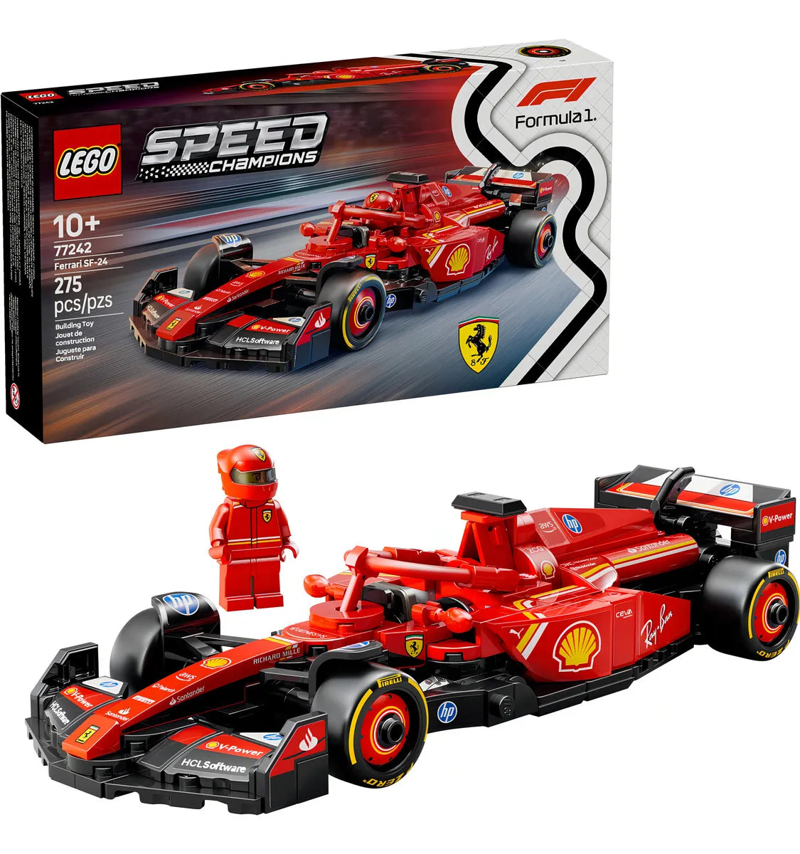 Lego Speed Champions- Auto De F1 Ferrari Sf-24 77242 Cantidad de piezas 275 Color Rojo