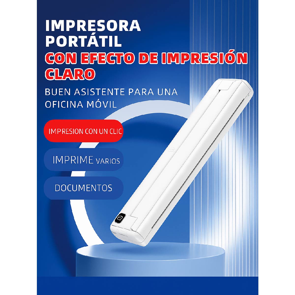 Impresora Inalambrica Termica A4 Bluetooth Portatil