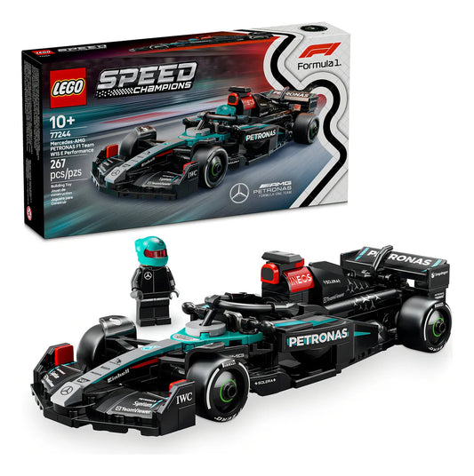 LEGO® Speed Champions Auto de Carreras Mercedes-AMG F1® W15 77244; set con vehículo y piloto