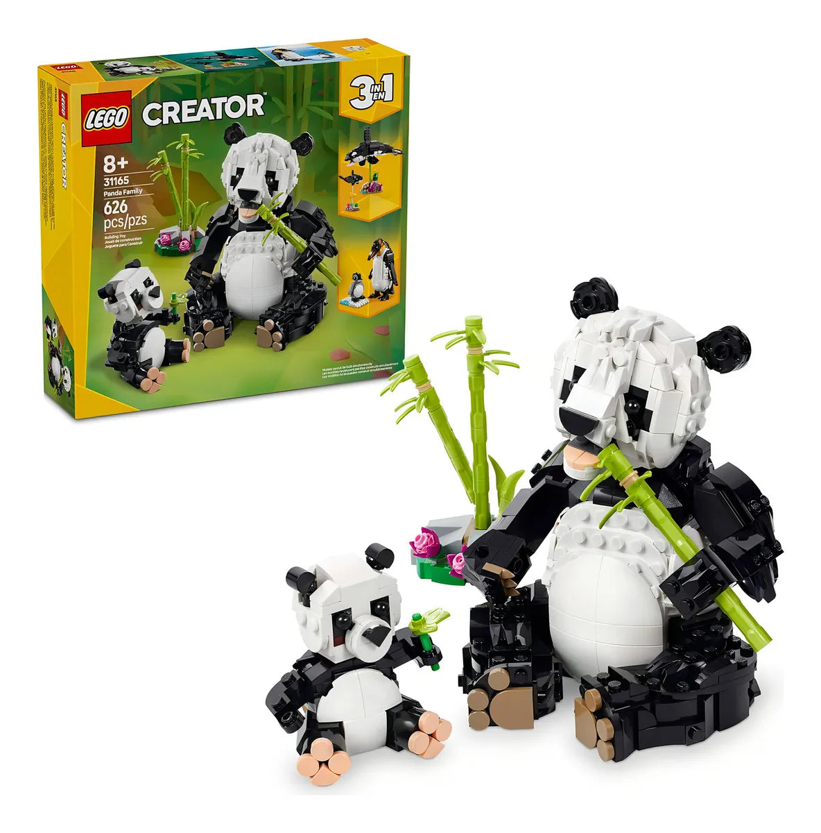 Lego Creator 3en1 Fauna Salvaje Familia De Pandas 31165