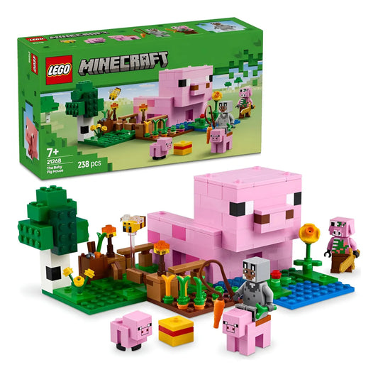 Lego Minecraft La Casa Del Cerdito Bebe Piglin Zombie 21268
