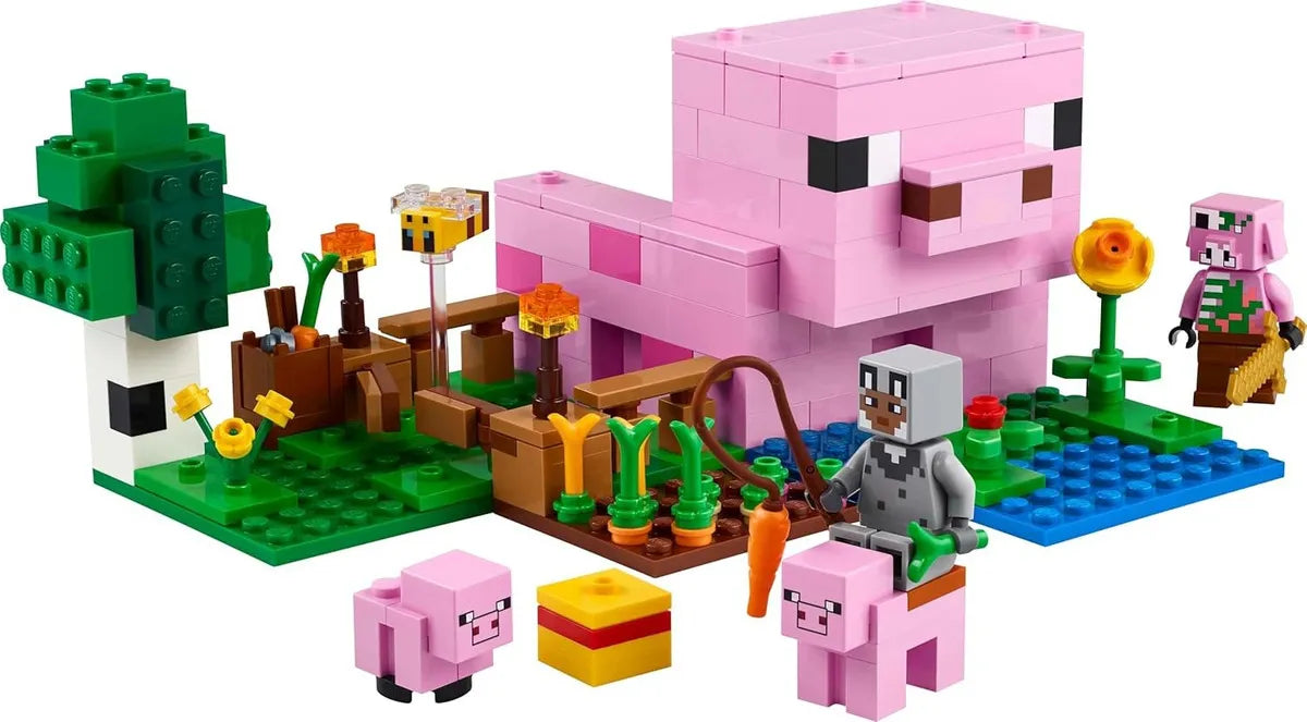 Lego Minecraft La Casa Del Cerdito Bebe Piglin Zombie 21268