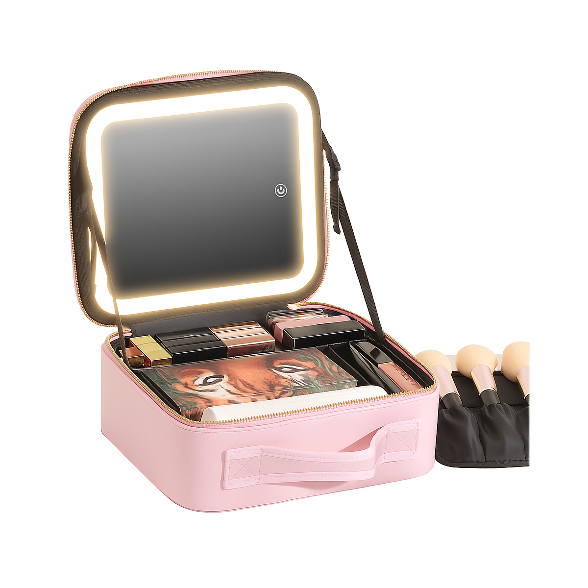 Maleta Maquillaje Valija Organizadora Maquillaje Espejo Led