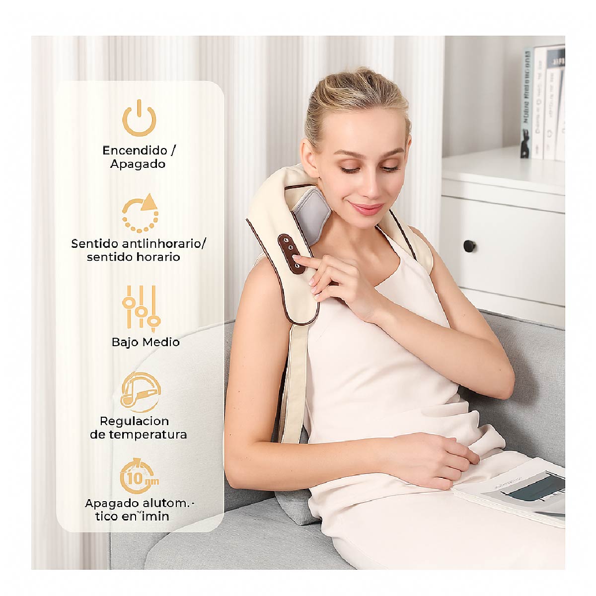 Masajeador Para Cuello Y Hombros Con Calor Masaje Cervical