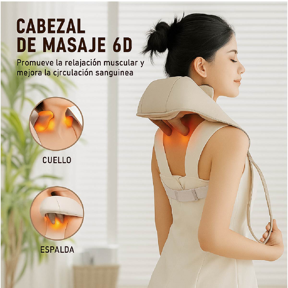 Masajeador Para Cuello Y Hombros Con Calor Masaje Cervical