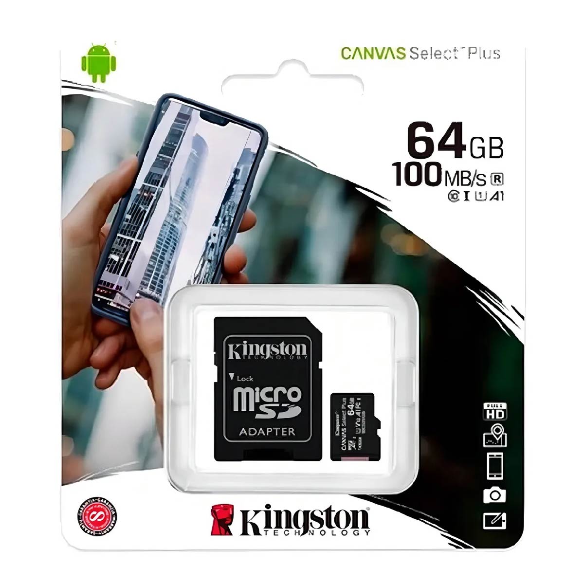 Tarjeta De Memoria Kingston Sdcs2sp Canvas Select Plus 64gb
