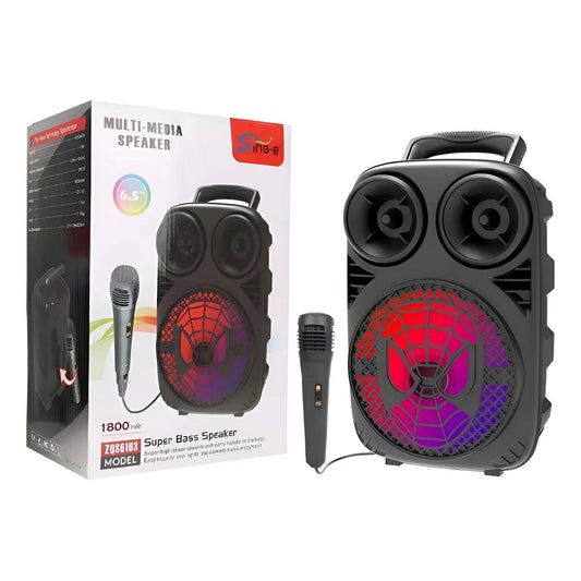 Parlante Manija Bluetooth Karaoke + Microfono Calidad Alta Color Negro