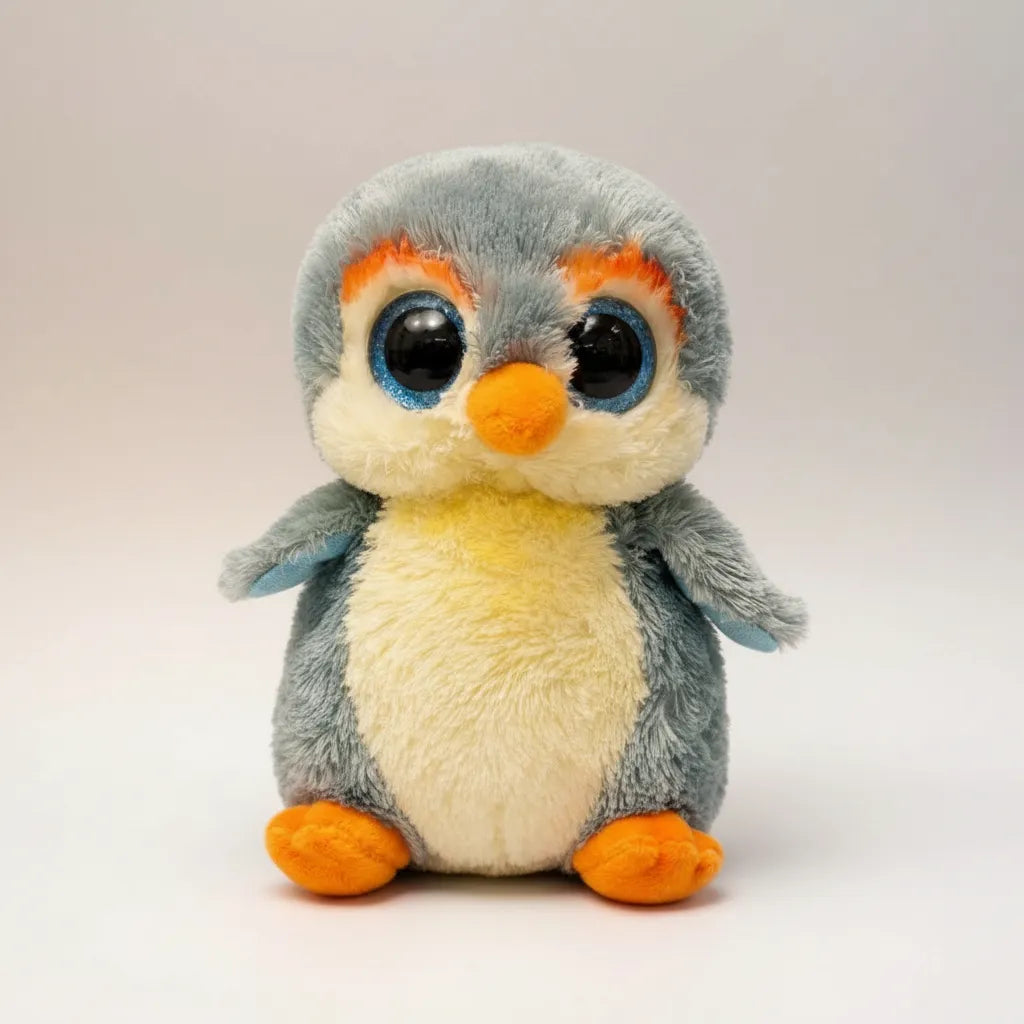 Peluche Beanie Boos Regular Fisher Pinguino Gris 15cm