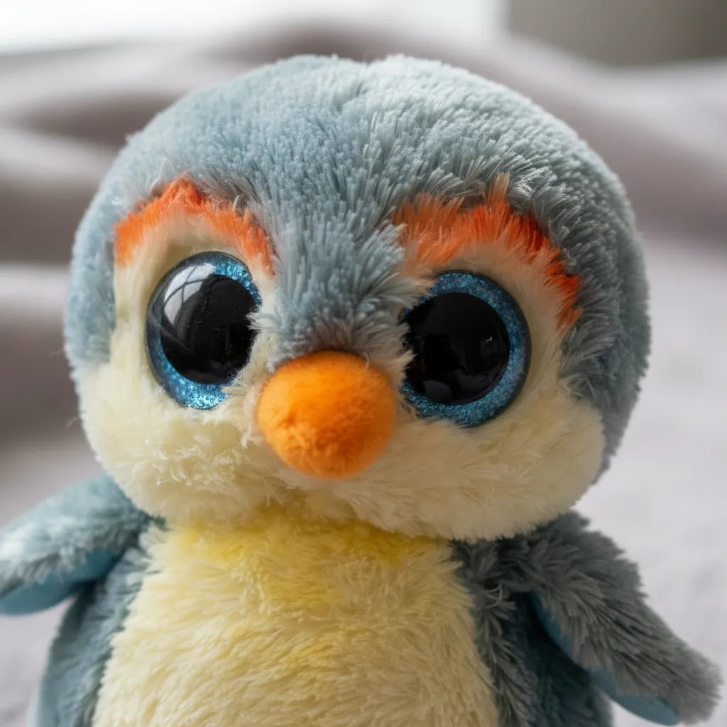 Peluche Beanie Boos Regular Fisher Pinguino Gris 15cm