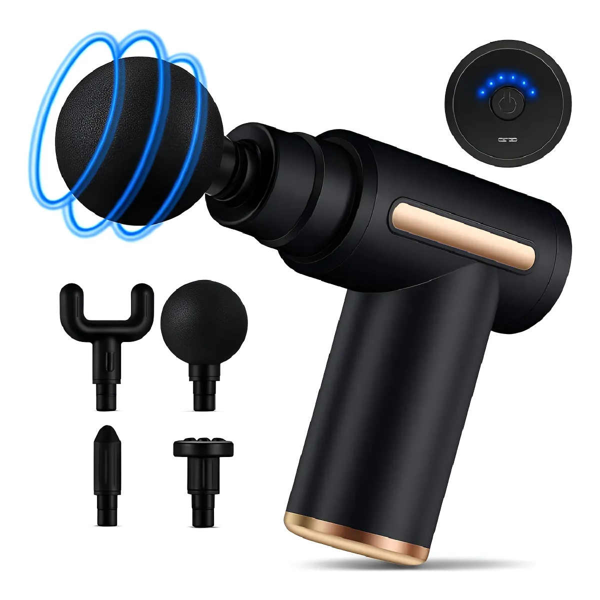 Pistola De Masaje Eléctrica De Tejido Profundo Color Negro