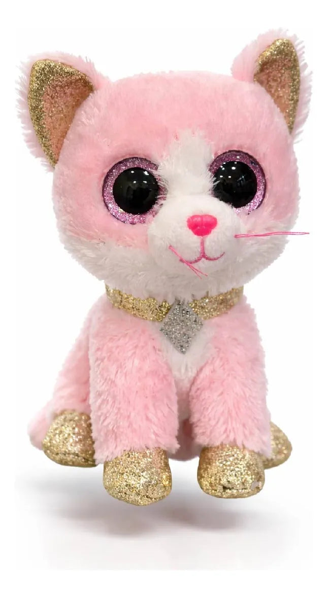 Peluche Beanie Boos Regular Gato Fiona Rosado 15 Cm