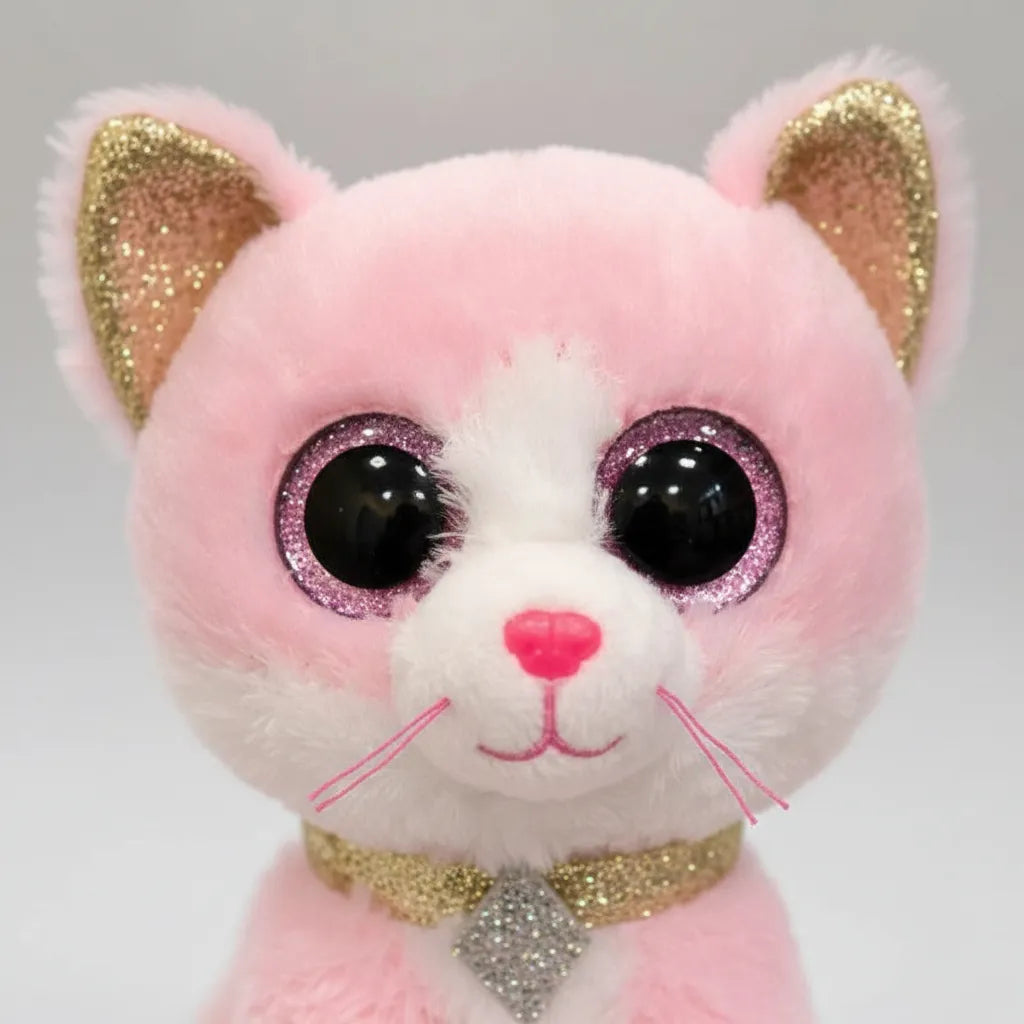 Peluche Beanie Boos Regular Gato Fiona Rosado 15 Cm