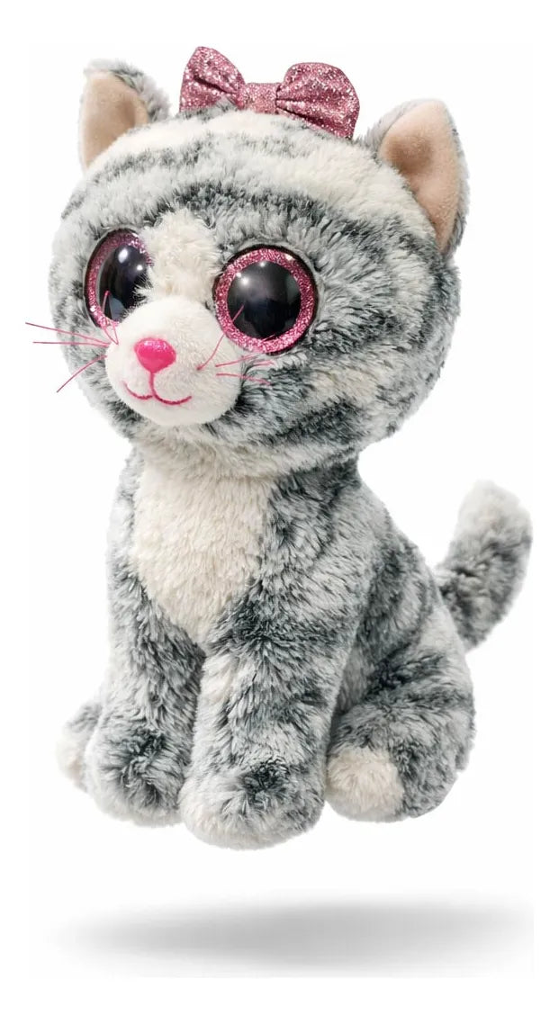Peluche Gato Beanie Boos Regular Kiki Gato Gris 15 Cm