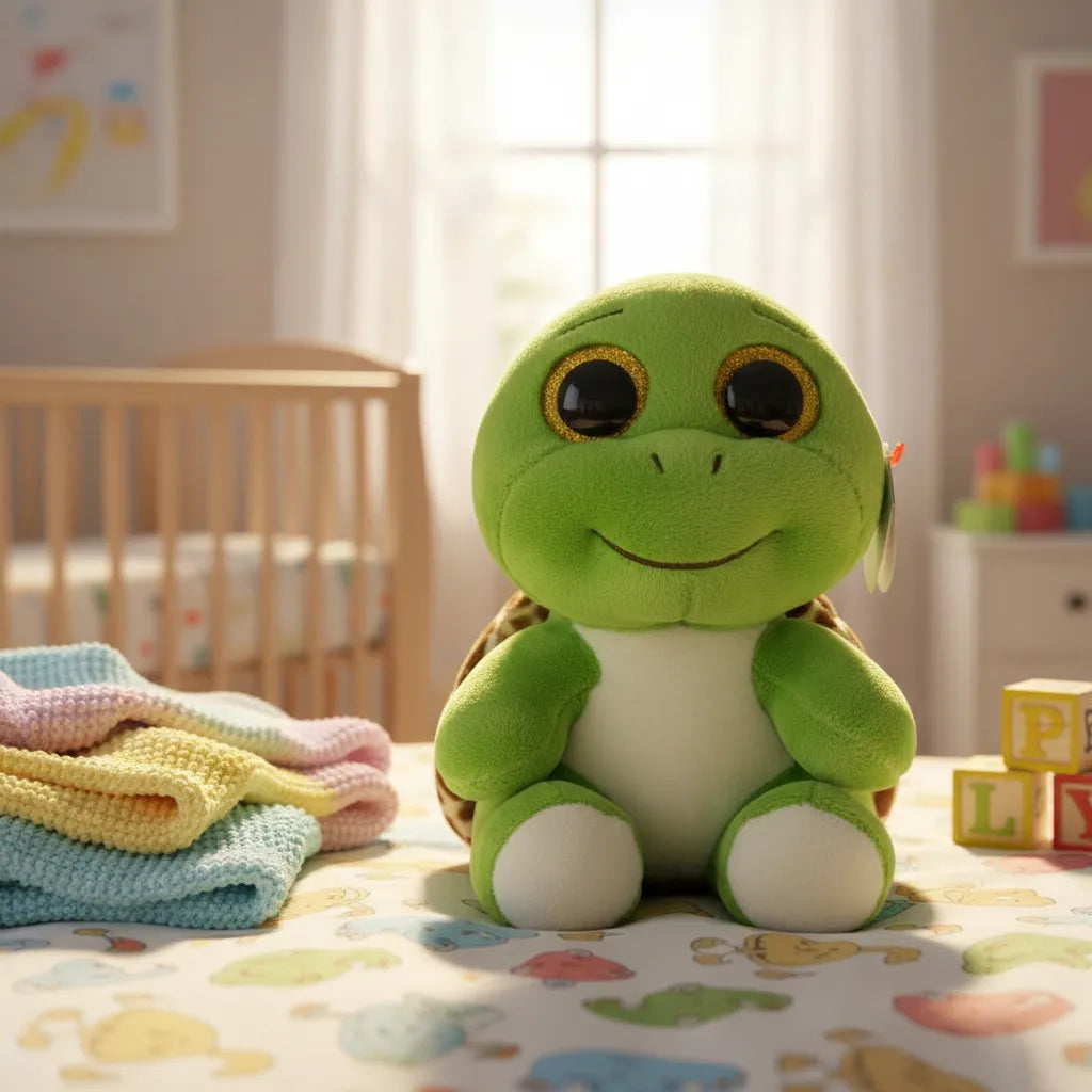 Peluche Tortuga Beanie Boos Ty, 16 Cm, Turbo Turtle