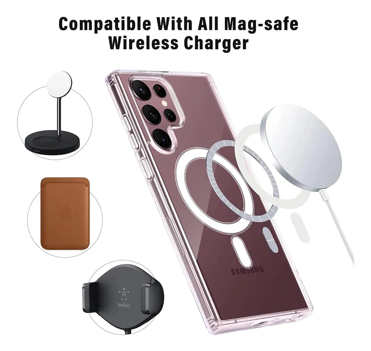 Funda Protectora Magsafe Magnetica Cubre Camara Para Samsung S24 Plus