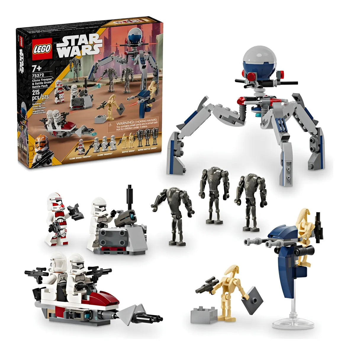 Set De Lego Star Wars, Clone Trooper Y Batalla Droid, 75372