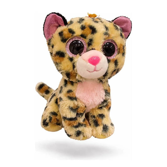 Peluche Beanie Boos Regular Livvie Leopardo Café/rosa 15 Cm