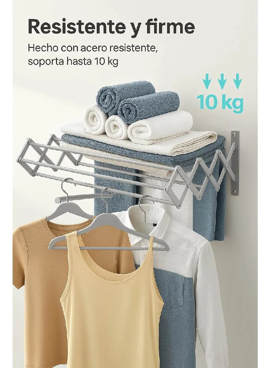 Tender Plegable De Pared De Acero Reforzado Color Gris