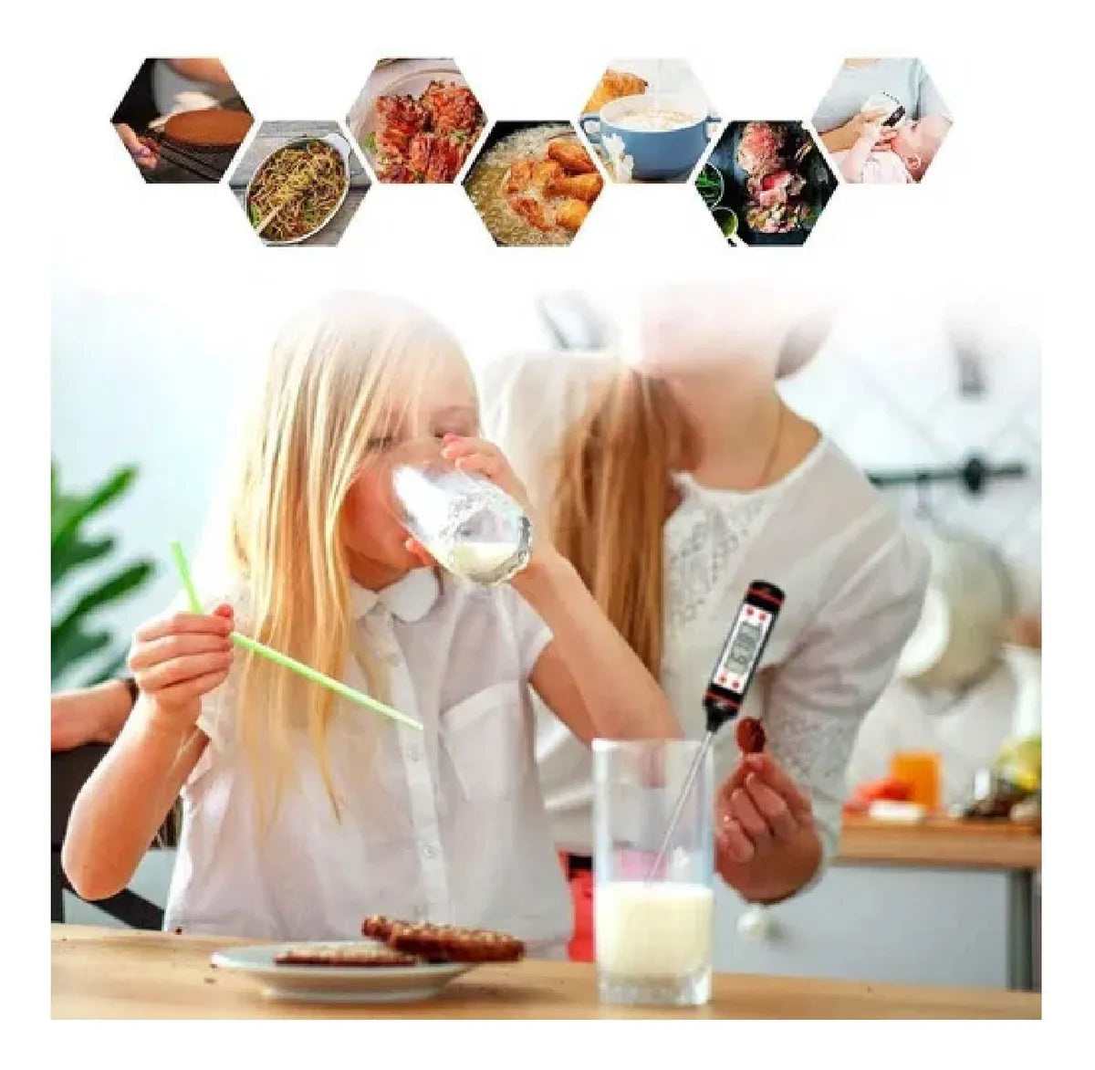 Termometro Digital De Cocina Pinche Alimentos Y Liquidos