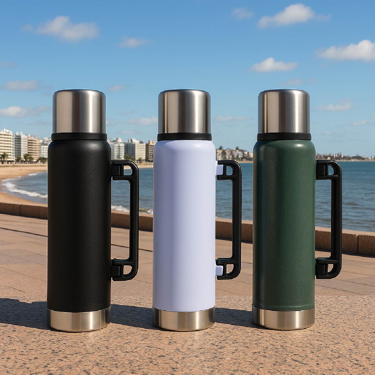 Termo De Acero Inoxidable 1.2 L Doble Pared Alta Durabilidad Colores