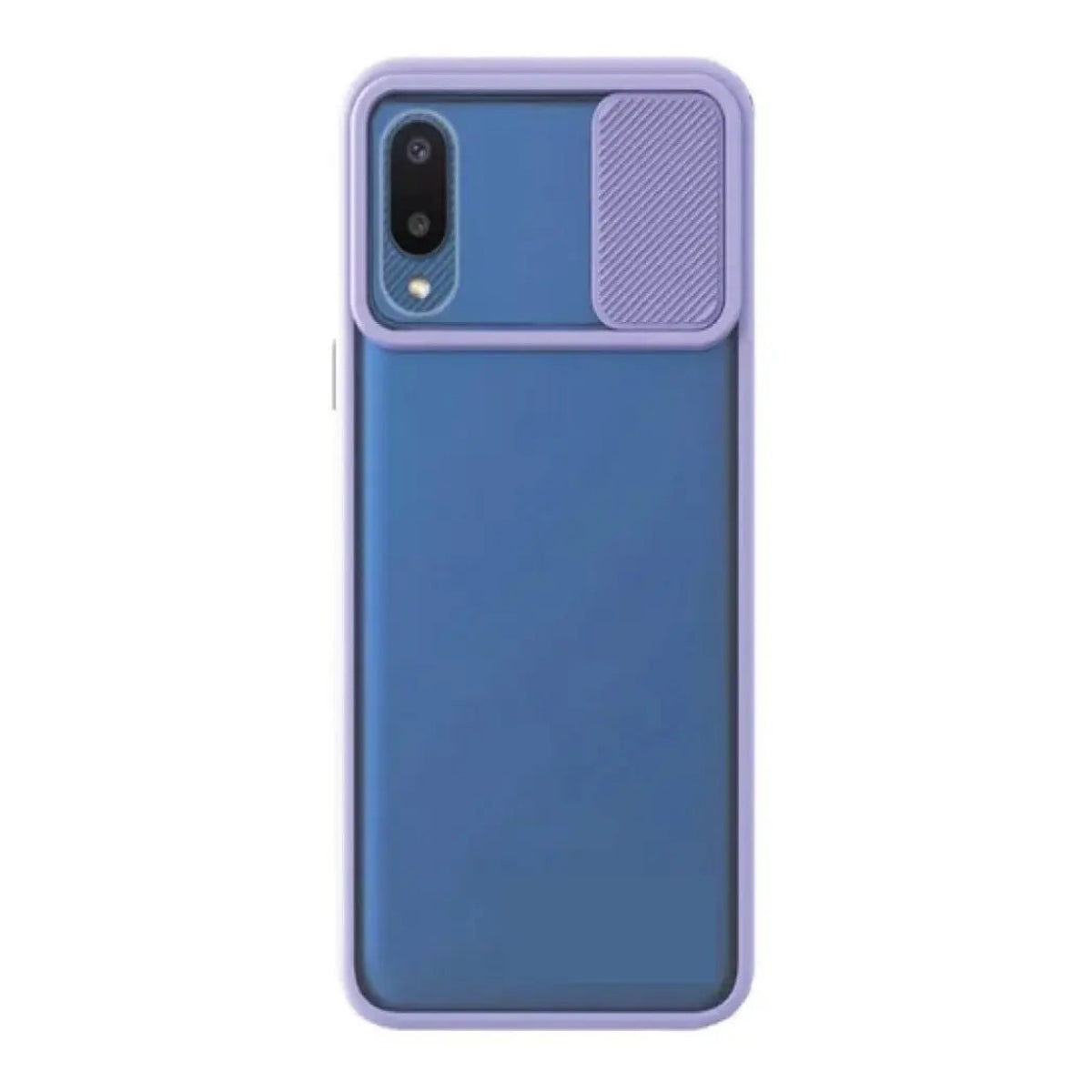 Funda Con Cubre Cámara Deslizante Para Samsung A02 Lila