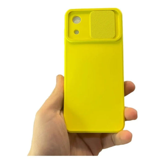 Funda Cubre Cámara De Silicona Para Samsung A03 Core Amarillo
