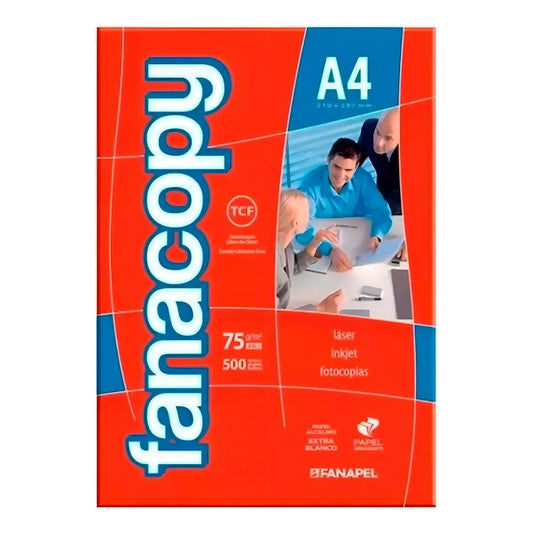 Fanacopy A4 multifunción de 500 hojas de 75g blanco por unidad