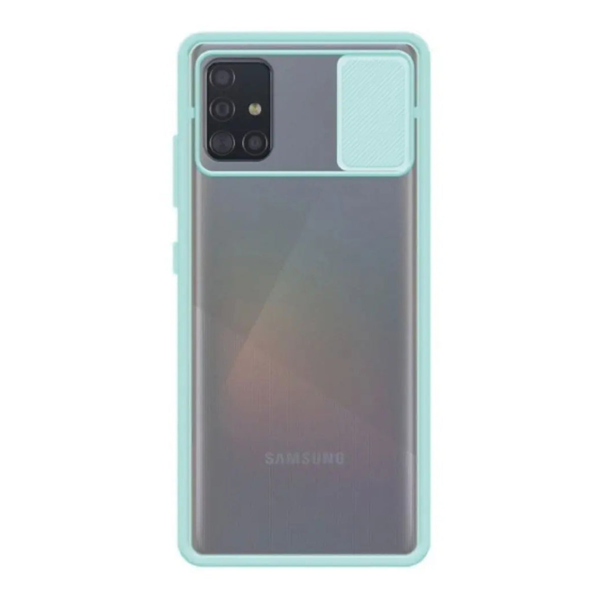 Funda Cubre Cámara Para Samsung A72 Verde agua