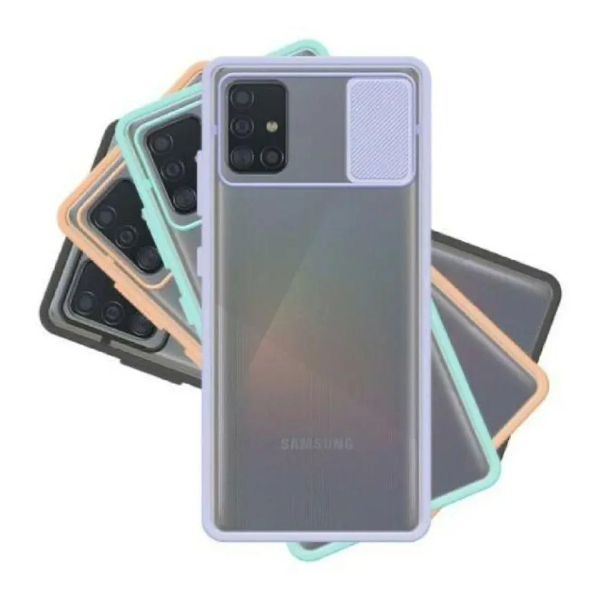 Funda Cubre Cámara Para Samsung A72 Negro