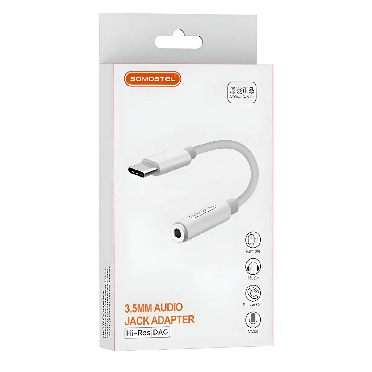 Adaptador de Audio Tipo-C a 3.5mm SOMOSTEL SMS-BZ02
