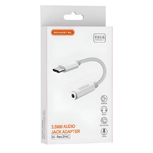 Adaptador de Audio Tipo-C a 3.5mm SOMOSTEL SMS-BZ02
