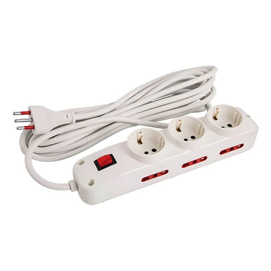 Alargue Zapatilla 3 Schuko + 6 Modular 3 m Conatel